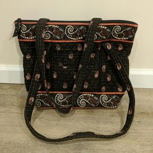 Vera Bradley Houndstooth Brown Hobo Quilt Tote